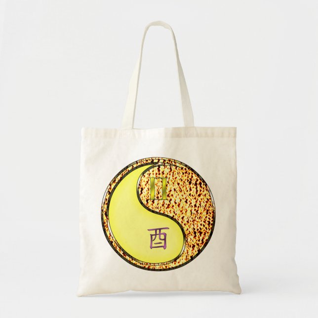 Gemini & Fire Rooster Tote Bag (Front)