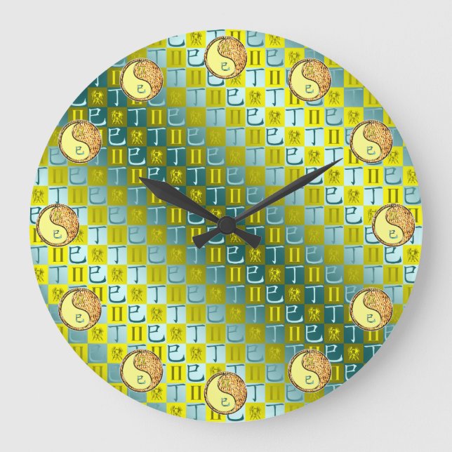 Gemini & Fire Snake Large Clock (Front)