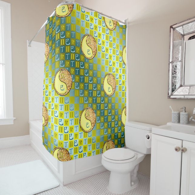 Gemini & Fire Snake Shower Curtain (In Situ)