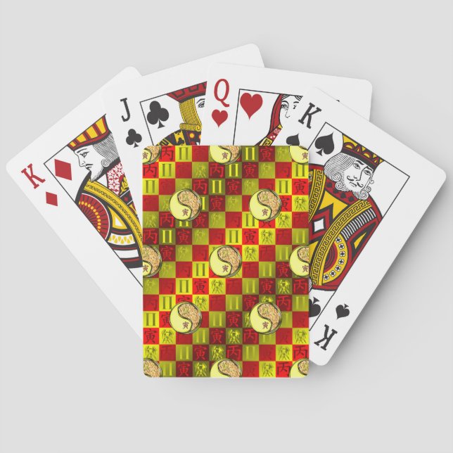 Gemini & Fire Tiger Playing Cards (Back)