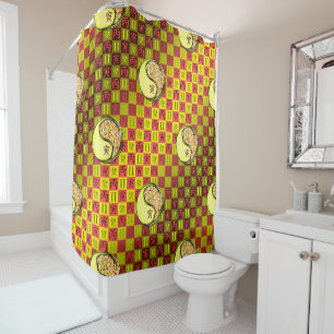 Gemini & Fire Tiger Shower Curtain