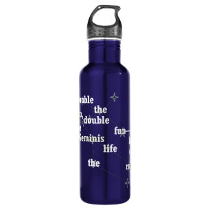 Gemini Fun & Inspiring Design for Daily Use & Gift 710 Ml Water Bottle