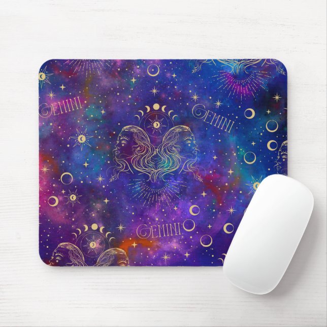 Gemini Galaxy Mouse Mat (With Mouse)