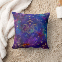 Gemini Galaxy Throw Pillow