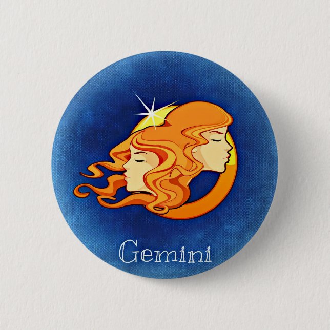 Gemini, Gemelli 6 Cm Round Badge (Front)
