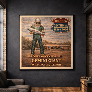 Gemini Giant Wilmington Route 66 Poster