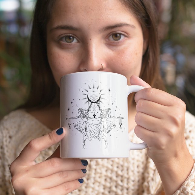 Gemini Girl 15oz Black Rim Mug (Creator Uploaded)
