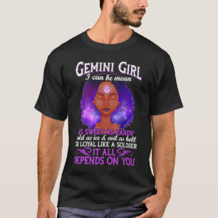 Gemini Girl Are Born in May 21  June 21 Birthday T-Shirt