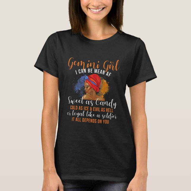 Gemini Girl  Astrology Reader Horoscope Zodiac Sig T-Shirt (Front)