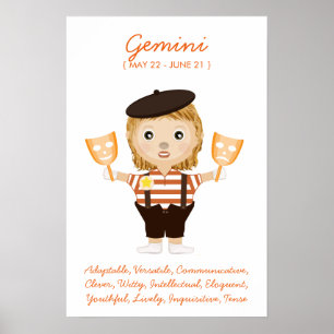 Gemini - Girl Horoscope Poster