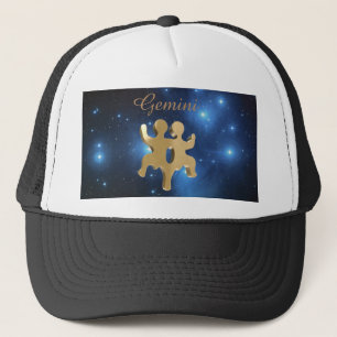 Gemini golden sign trucker hat