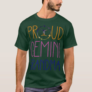 Gemini Grandma Proud Grandma Zodiac Symbol Astrolo T-Shirt