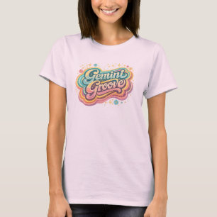 Gemini Groove Retro Zodiac Astrology T-Shirt