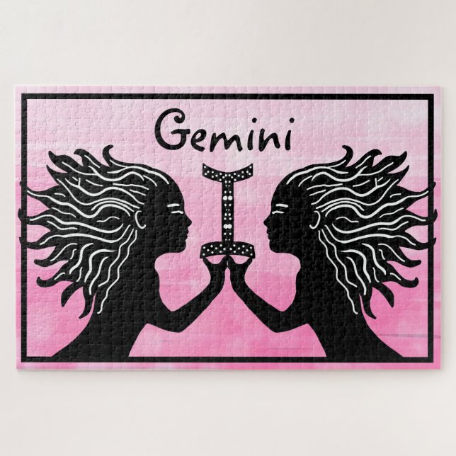 Gemini Hand  Drawn Art Horoscope Sign Zodiac Jigsaw Puzzle (Horizontal)