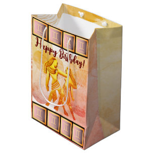 Gemini - Happy Birthday Medium Gift Bag