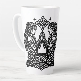 Gemini — Haunted Ink Zodiac Twins Latte Mug