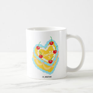 Gemini Heart Cake Coffee Mug
