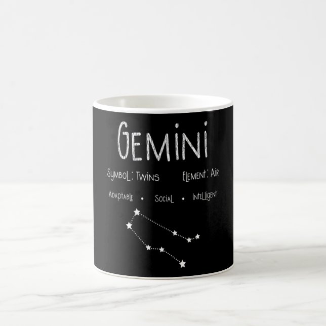 Gemini Horoscope Astrology Star Sign Birthday Gift Coffee Mug (Center)