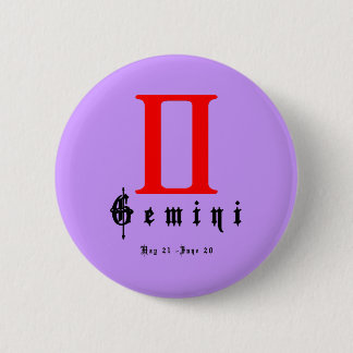 Gemini, Horoscope, zodiac, astrology 6 Cm Round Badge