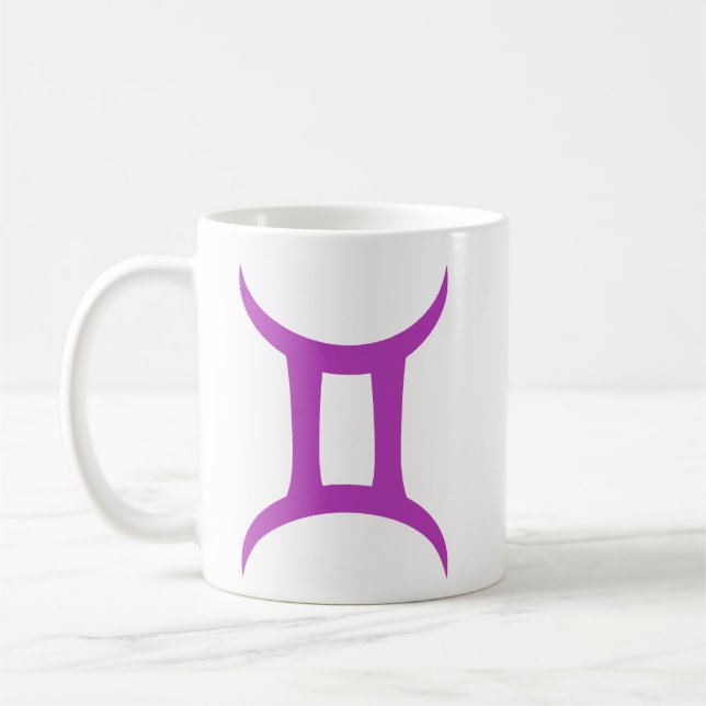 Gemini in Purple Coffee Mug (Left)