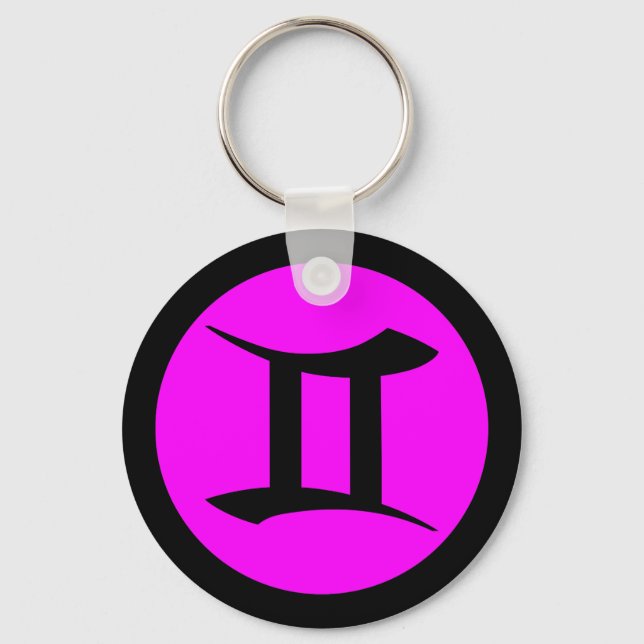 Gemini keychain basic round (Front)