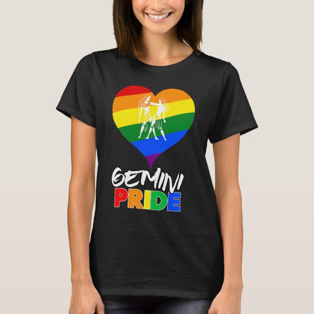 Gemini LGBT Gay Pride Awesome T-Shirt (Front)