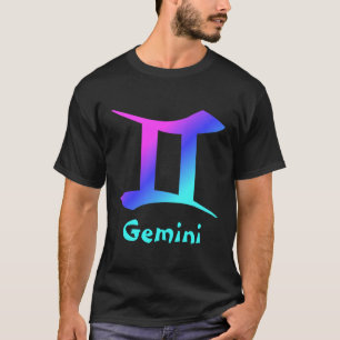 Gemini Magneta Blue Aqua Horoscope Sign T-Shirt