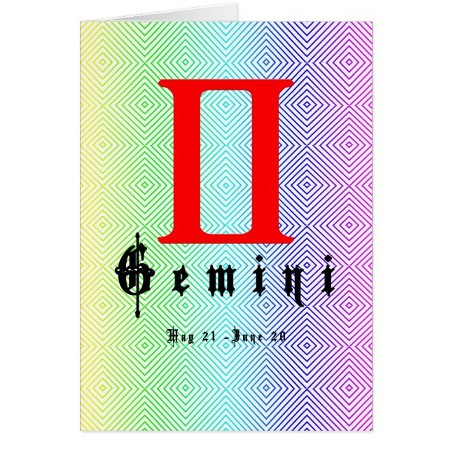 Gemini, Mai 21 - June 20 (Front)