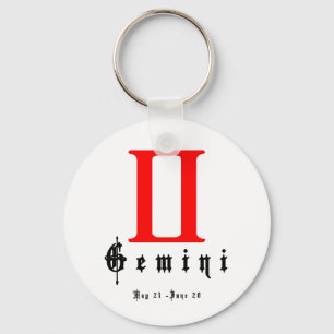 Gemini, Mai 21 - June 20 Key Ring