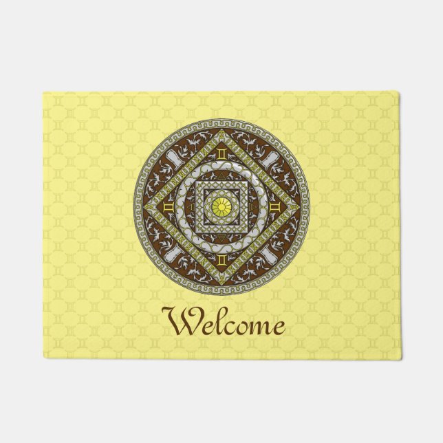 Gemini Mandala Doormat (Front)
