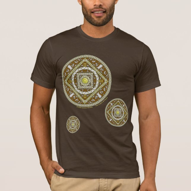 Gemini Mandala Men's Dark Shirt (Front)