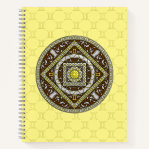 Gemini Mandala Spiral Notebook