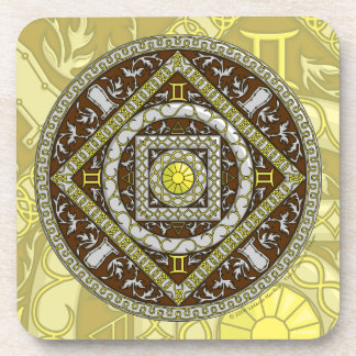 Gemini Mandala Square Coaster