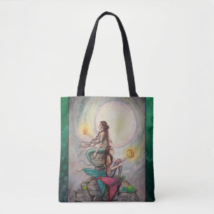 Gemini Mermaids Fantasy Art by Molly Harrison Tote Bag