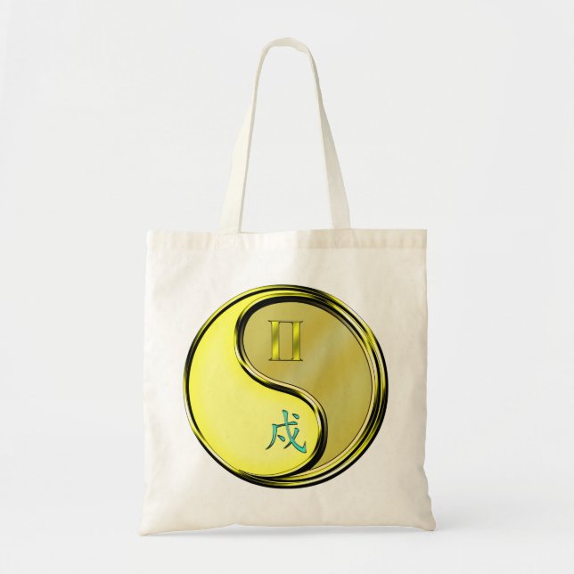 Gemini & Metal Dog Tote Bag (Front)