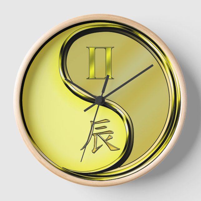 Gemini & Metal Dragon Clock (Front)