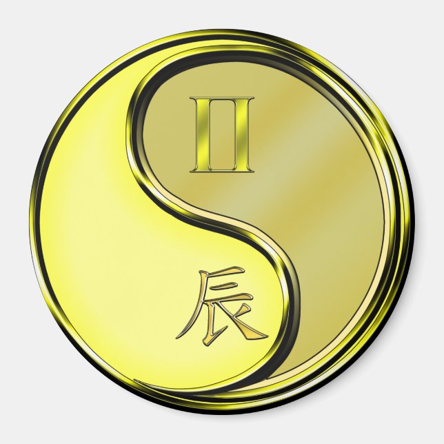 Gemini & Metal Dragon Magnet (Front)