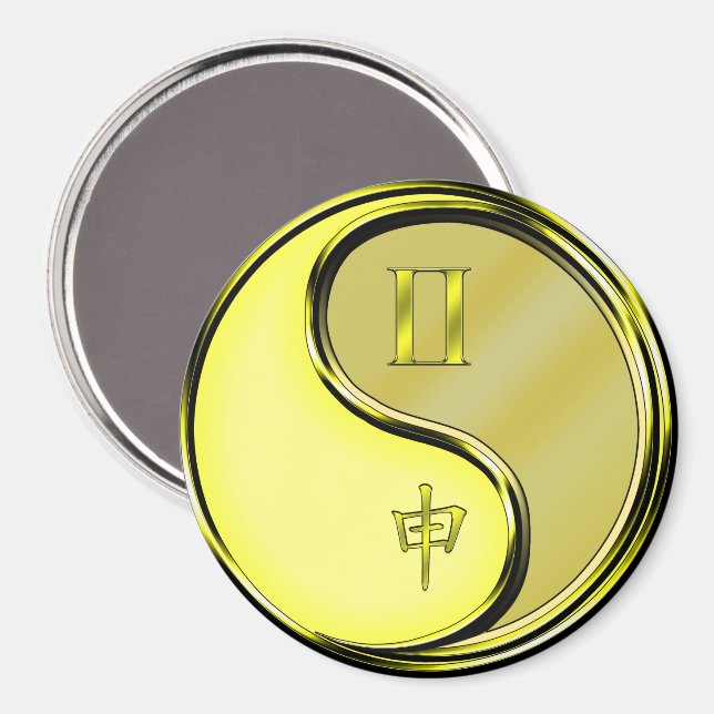Gemini & Metal Monkey Magnet (Front/Back)