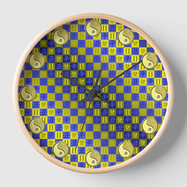 Gemini & Metal Ox Clock (Front)