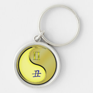 Gemini & Metal Ox Key Ring