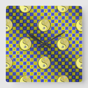 Gemini & Metal Ox Square Wall Clock