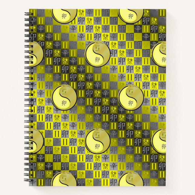 Gemini & Metal Rabbit Spiral Notebook (Front)