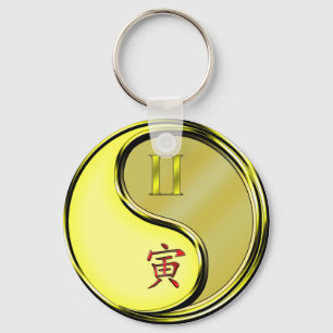 Gemini & Metal Tiger Key Ring