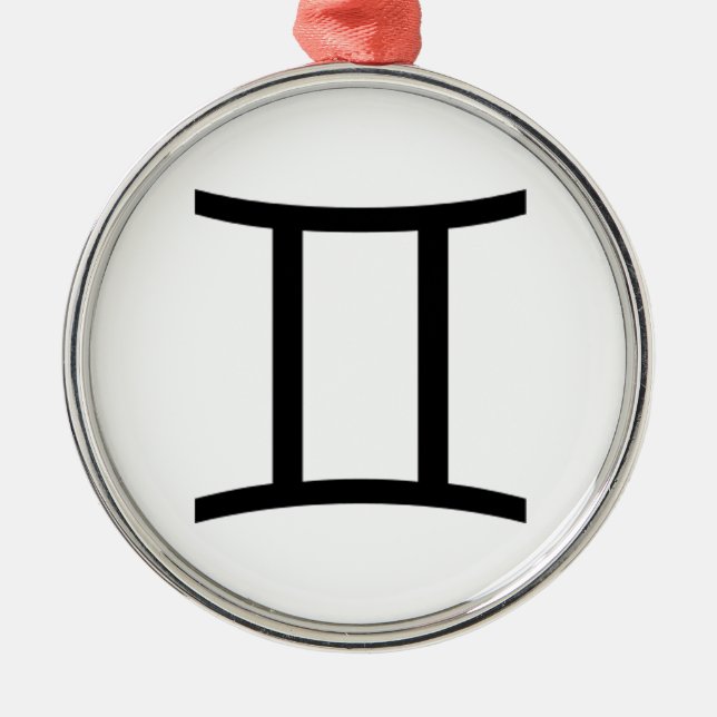 Gemini Metal Tree Decoration (Front)