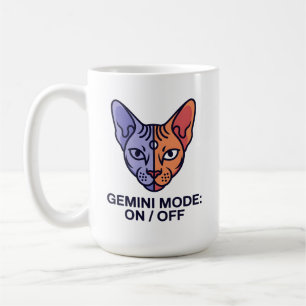 Gemini Mode Dual Cat Zodiac Graphic Art Coffee Mug