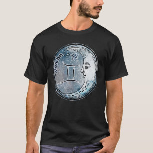Gemini Moon Sign Astrology Boho Hippie Zodiac Symb T-Shirt