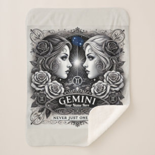 Gemini “Never Just One Thing” Sherpa Blanket