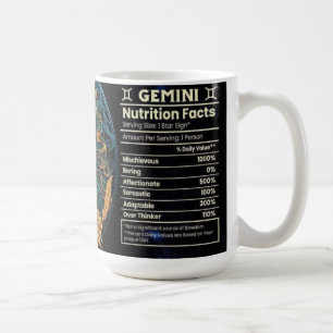 Gemini Nutritional Value Coffee Mug