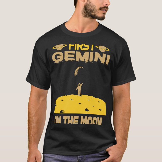 Gemini On The Moon T-Shirt (Front)