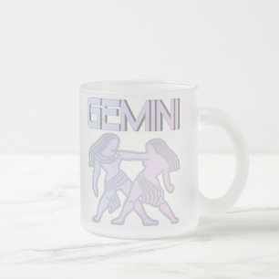 Gemini Pastels Frosted Glass Coffee Mug